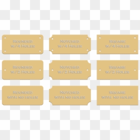 Gold Brass Plates For Engraving, HD Png Download - blank dog tags png