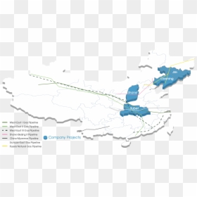 中国 地图 黄土 高原, HD Png Download - gas cloud png