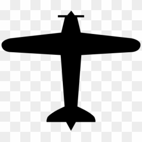 Old Plane Silhouette Png, Transparent Png - black airplane png