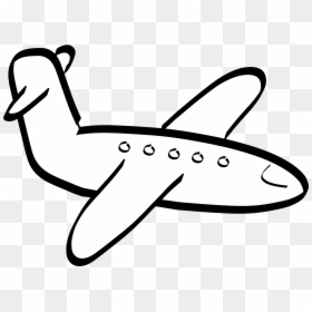 Jet Clipart Black And White, HD Png Download - black airplane png