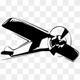 Rc Airplane Clipart, HD Png Download - black airplane png