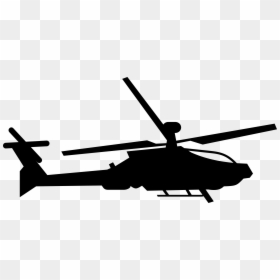 Military Helicopter Black And White, HD Png Download - black airplane png