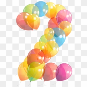 Number 2 Balloon Png, Transparent Png - orange balloon png
