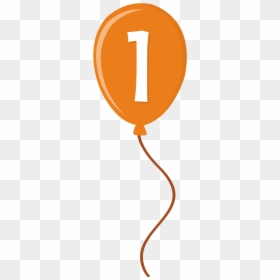Number 1 Balloon Clipart, HD Png Download - orange balloon png
