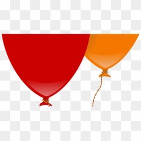 Set Of 2 Objects Clipart, HD Png Download - orange balloon png