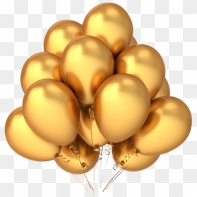 Gold Balloons Clipart, HD Png Download - orange balloon png