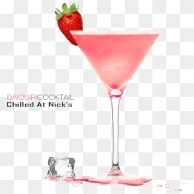 Martini Glass Garnish Strawberry, HD Png Download - daiquiri png