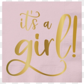 Its A Girl Gold, HD Png Download - cocktail napkin png