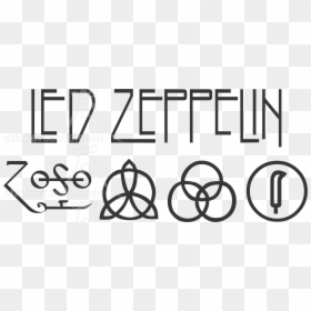 Led Zeppelin Logo Png, Transparent Png - led zeppelin symbols png