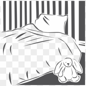 Bed Sheets Clipart Black And White, HD Png Download - march hare png