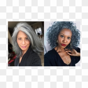 Women With Natural Grey Hair, HD Png Download - gray hair png