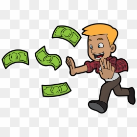 Cartoon Chasing Money, HD Png Download - cartoon guy png
