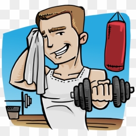 Boy In Gym Clipart, HD Png Download - cartoon guy png