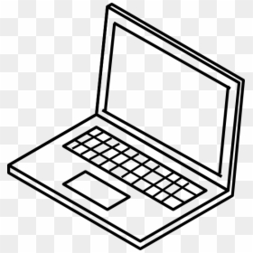 Laptop Clipart Black And White, HD Png Download - computer outline png