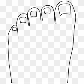 Toe Black And White, HD Png Download - computer outline png
