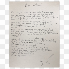 Handwriting, HD Png Download - robin williams png