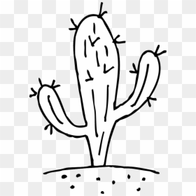 Black And White Cactus Clipart Png, Transparent Png - cactus.png