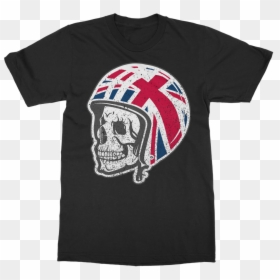 T-shirt, HD Png Download - skull helmet png
