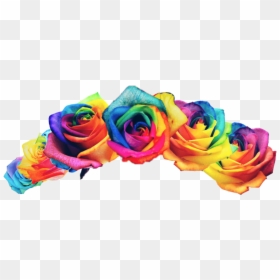 Rainbow Flower Crown Png, Transparent Png - snapchat rainbow png