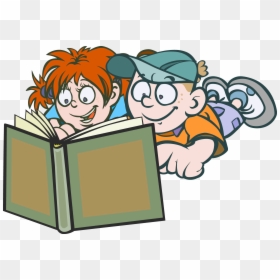 Kartun Anak Membaca Buku, HD Png Download - cartoon books png