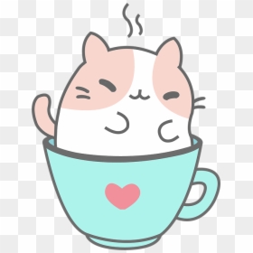 Kawaii Kitty, HD Png Download - teacup drawing png