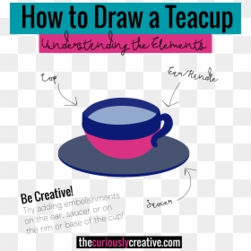 Calligraphy, HD Png Download - teacup drawing png