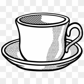 Clipart Cup And Saucer, HD Png Download - teacup drawing png