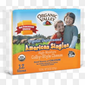 Organic Valley Unprocessed American Cheese, HD Png Download - american cheese png