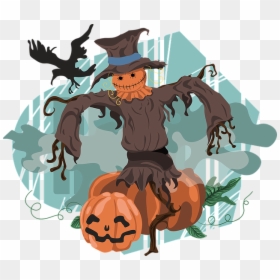 Cartoon Scary Scarecrow Transparent, HD Png Download - scarecrow batman png