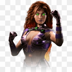 Starfire Injustice 2 Png, Transparent Png - teen titans starfire png