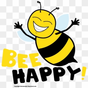 Bee Happy Clipart, HD Png Download - buzzing bee png
