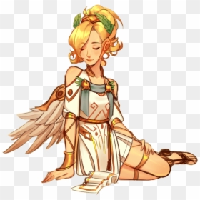 Overwatch Winged Victory Art, HD Png Download - mercy face png