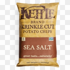 Kettle Krinkle Cut Potato Chips, HD Png Download - sea salt png