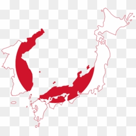 Imperial Japan Flag Map, HD Png Download - japanese rising sun png