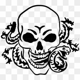 Skull And Snake Png, Transparent Png - snake skeleton png
