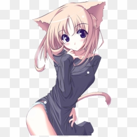 Transparent Anime Cat Girl, HD Png Download - anime cat girl png