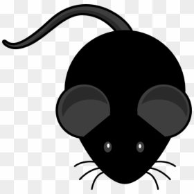 Mouse Silhouette Clipart, HD Png Download - black cat ears png