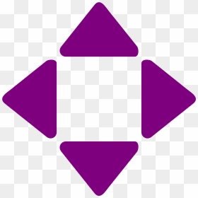 Game Pad Arrows, HD Png Download - purple triangle png