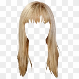 Blonde Hair With Bangs Png, Transparent Png - hair bangs png