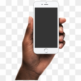 Black Hand Holding Phone, HD Png Download - iphone in hand png