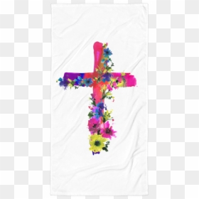 Cross, HD Png Download - flower cross png