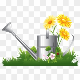 Spring Flowers Watering Can, HD Png Download - flower cross png