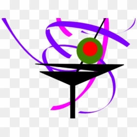 Green Swirls Clip Art, HD Png Download - martini clip art png