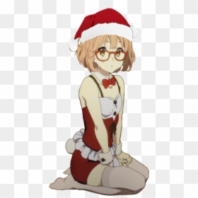 Kyoukai No Kanata Png, Transparent Png - anime christmas hat png