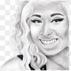 Nicki Minaj Drawing Easy, HD Png Download - nicki minaj face png