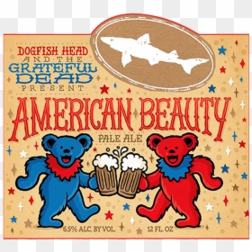 American Beauty Dogfish Head Beer, HD Png Download - grateful dead bears png