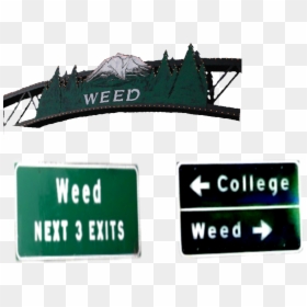 Weed, HD Png Download - green street sign png