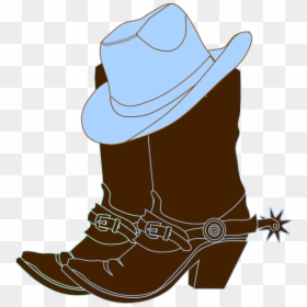 Blue Cowboy Boots Clipart, HD Png Download - fedora clipart png