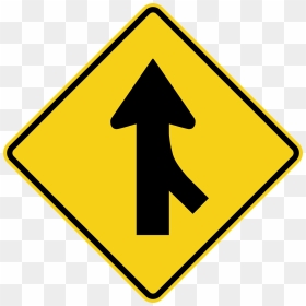 Merge Sign, HD Png Download - traffic sign png