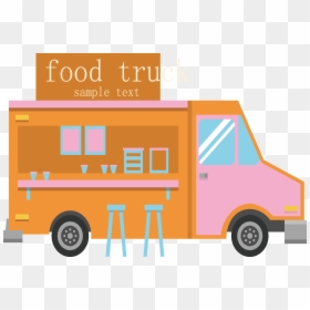 Cartoon Transparent Background Food Truck, HD Png Download - truck cartoon png